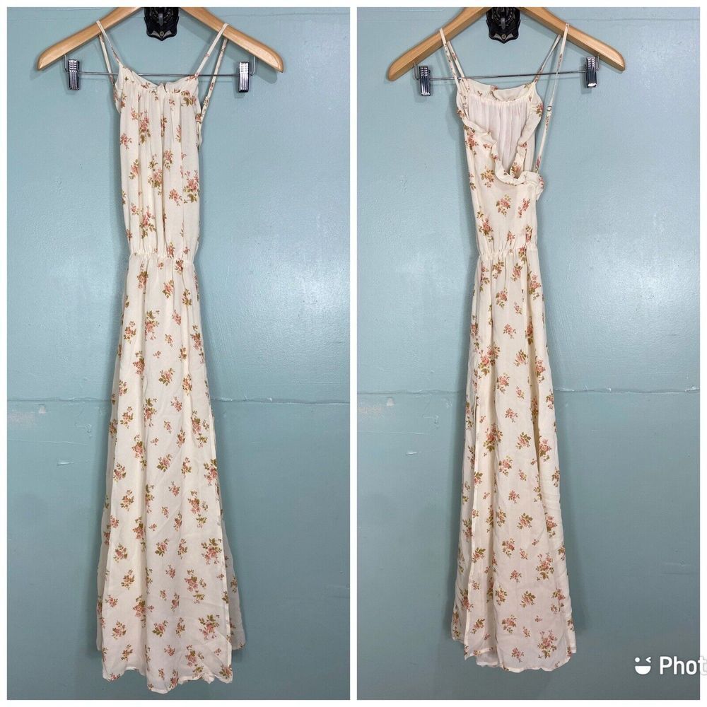Reformation Vervain Midi Mildred Floral Dress Sleeveless Slit Sz XS